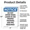 Signmission Do Not Enter When Laser In Use OSHA Notice Sign, Plastic, 7in W x 10in L, 2PK OS-2PACK-NS-P-710-V-11245 - alternate 4